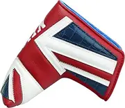 Big Teeth Golf Blade Putter Head Cover UK Flag Pattern Golf Club Protector Magnetic Closure Fit for Scotty Cameron Taylormade Odyssey