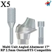 5x Dental Oss tem TS Compatible Multi Angulated Prosthetic 17° Regular 2.5mm