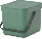 Brabantia Waste Bin Sort and Go 6 Litre Capacity, Fir Green