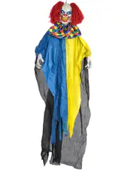 Life Size Hanging Scary Clown Halloween Decoration with Lights