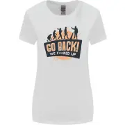 Go Back Funny Climate Change Environment Womens Wider Cut T-Shirt