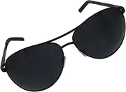 [grinderPUNCH] XL Extra Large All Black Aviator Sunglasses 62mm Dark Lenses