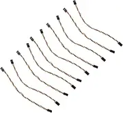 ELAYARD 10pcs Rainbow Ribbon Jumper Wire Female to Female Breadboard Cable for Electronics Compatible Pin Headers for PCB Projects and Experimentation