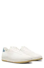 CLAE Malone Knit Low Top Sneaker in White Cactus Blue Shadow at Nordstrom, Size 11.5