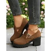 Women's Chunky Heel Mary Jane Shoes – Platform Buckle Pumps for Garden Picnics, Outdoor Brunches and Fall Date Nights