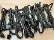 100 Pcs EVGA SuperNOVA 6 pin PERIF to 4X MOLEX IDE DRIVER POWER cable ,ORIGIN