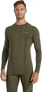 [FALKE] Men's Wool-tech Round Neck M L/S Sh Functional Yarn Quick Dry 1 Piece Base Layer Top (pack of 1)