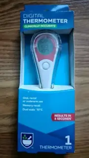 RITE AID 8 SEC Digital Thermometer 64-362 CLINICALLY ACCURATE ORAL ANAL UNDERARM