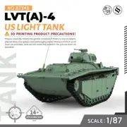 SS87548 1/87 HO Scale Railway Military Model Kit US LVT（A)-4 Light Tank 3D RESIN