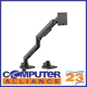 17"-49" Brateck Fabulous Desk-Mounted Heavy-Duty Gas Spring Monitor Arm Black