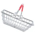 Mini Portable Makeup Basket Shopping for Kids Metal Wire with Handles