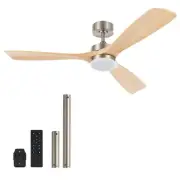 Ceiling Fans with Lights, 52 Inch Ceiling Fan and Remote, 6 Speed Reversible ...