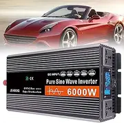 4000w 5000w 6000w Pure Sine Wave Inverter 12v 24v 48v 60v to 220v Car High Power Converter, for Refrigerators, Automobiles, Microwave Ovens, Medical Equipment, Etc,6000W-60Vto220V