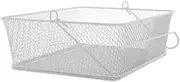 Seymour's Rectangular Mesh Hanging Peg Basket - White, Durable Clothes Peg Storage Organiser for Indoor & Outdoor Use