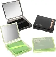CALLARON 1 Set Facial Oil Absorbing Sheets with Portable Mirror Puff Oil Control Paper for Travel Office Dates Compact Design for Go Touchups