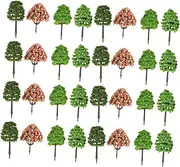 70Pcs Mini Tree Model for Micro Landscape Decoration Realistic Artificial Trees for Table Layout for Home Office and Train Scenery Decor