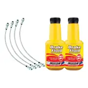 4 Front+Rear Braided Brake Hoses XBF Fluid for Ford Ranger PX 2"-3" Lift