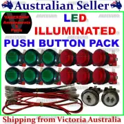 14x LED Illuminated BUTTONS & LED Harness Pack ARCADE / MAME
