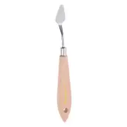 No.2 Painting Palette Knife Stainless Steel Pointy Spatula Beech Wood Handle