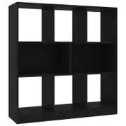 vidaXL Book Cabinet Black Engineered Wood Home Organiser Storage Bookshelf