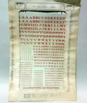 Junkyard Parts - Microscale Roman Style Alphabet & Numbers Decals