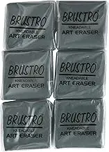 Brustro Kneadable Art Eraser | Pack of 6 | Ideal for Students and Adults, Soft, Durable, Charcoal, Cleaning, Lightening, Correction of Drawings, Sketching, Art, Fineart, School, Office Use
