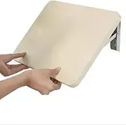 Wall Mounted Folding Drop Leaf Table with Wood Floating Shelf for Computer Desk and Workbench Hanging Wall Partition DIY Office Shelves Small Size (60 * 36cm/24 * 14in)