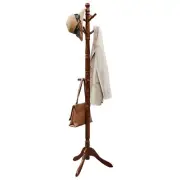 Solid Wood Coat Rack and Stand Free Standing Hall Coat Tree with 10 Hooks for...