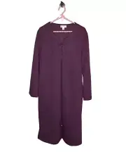 New Miss Elaine Medium M Plum Purple Full Zip Tassel Rayon Blend Lounge Robe