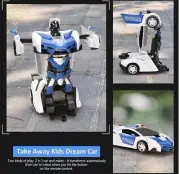 Toys Transform Remote Control Car,2.4GHz Robot RC Cars