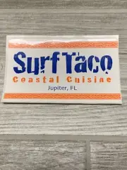 SURF TACO COASTAL CUISINE Jupiter FL DECAL STICKER