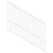 ProtectorAl 1201-2400W x 1800H Pearl White Loop Top Pool Fence Panel Raked 16-30º