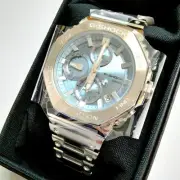 G-SHOCK GMC-B2100AD-2AJF Blue Face Chrono Full Metal Bluetooth Solar New