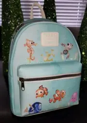 NWT Loungefly Disney Pixar Finding Nemo Watercolor Character Mini Backpack Dory