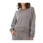 NWT THREADS 4 THOUGHT Naia Triblend Fleece Sweatshirt Grey Large