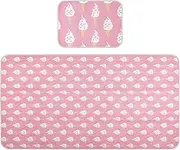 Yummy Ice Cream Peach Cooling Baby Toddler Mattress 28" x 52" Absorbent Bed Pads for Baby&Toddler
