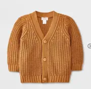 Baby Cat and Jack Front-Button Cardigan light brown