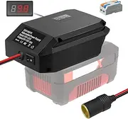 Step Down Converter for Einhell 18V to 12V Power Wheels Battery Adapter&Cigarette Lighter Adapter,DC 12V(5-13V) Buck Converter Regulator, Power Wheel Adapter for All Car Appliances
