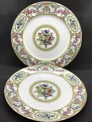 Andrea by Sadek 18th.c Inspired Sevres Collection Pair Serving Plates 10.5" MINT