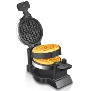 Belgian Waffle Maker - Professional Rotating Waffle Iron with Double Flip Tec...