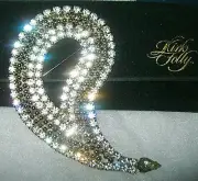 KIRKS FOLLY RARE/SIGNED "STUNNING CRYSTAL RHINESTONE BROOCH" IT IS EXQUISITE!