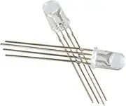 100pcs 5mm 4pins RGB LED Common Anode Tri-Color Emitting Diodes Diffused