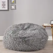 Bean Bag Chair Cover, Soft Washable Microfiber Bean Bag Chair Cover for Living Room Furniture, Lazy Sofa Bed Cover PV Velvet Bean Bag Chair Cover (Cover Only),Grey-100cm