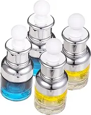 4pcs Essential Oil Bottles Glass Dropper Leakproof Portable 20ml Capacity for Travel Storage