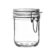 Bormioli Rocco FIDO Glass Storage Jar, Clear, Airtight Seal, Ideal for Storage
