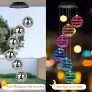 1x Wind Chimes Solar Powered LED Light Changing Hanging Outdoor Garden Yard Deco