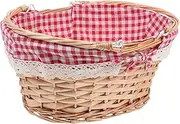 HIAKDOFT Woven Picnic Basket with Handle Decorative Outdoor Storage Basket for Fruits Snacks Sweets for Picnics Parties Home Organization Rustic