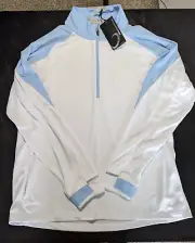 NWT WOMEN'S ZERO RESTRICTION Z425 PULLOVER, SIZE: XL, COLOR: WHITE/SKYWAY (J567)