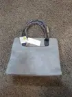 LeMiel Shoulder or Crossbody Hobo Light Gray Color Vegan Leather Handbag