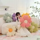 Floor Flower Cushion Short Plush Colorful Shape Throw Pillow for Sofa Bed Car